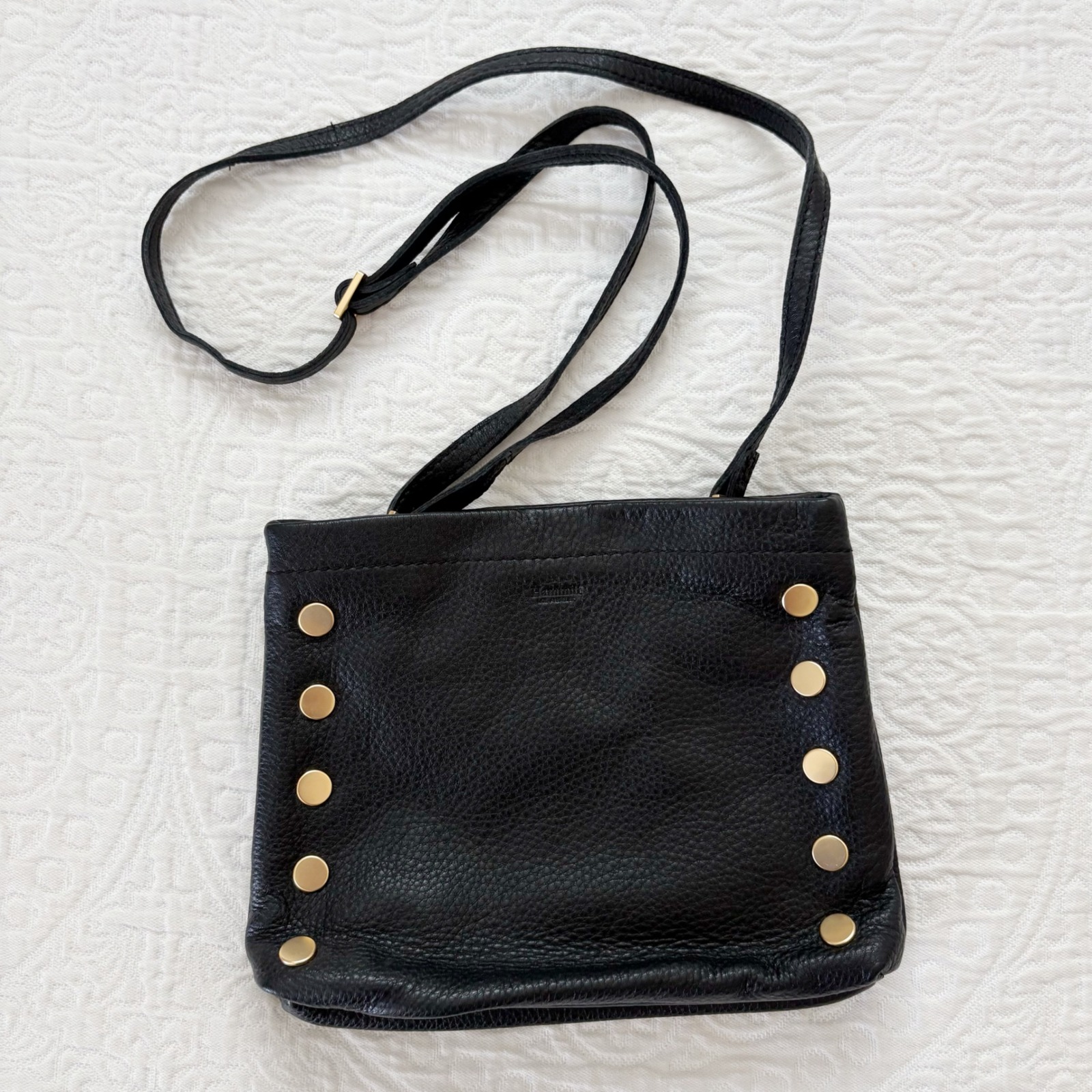 Hammitt Duke Crossbody Bag, Black / Brushed Gold